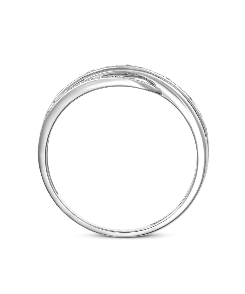 White gold ring with diamonds