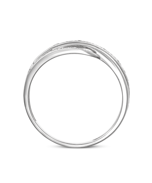 White gold ring with diamonds