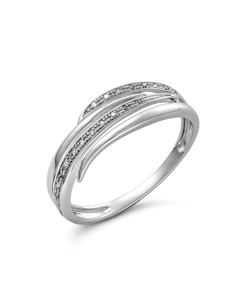 White gold ring with diamonds