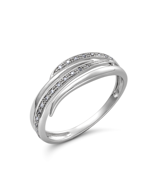 White gold ring with diamonds