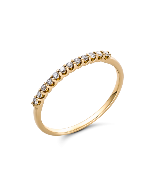 Yellow Gold ring with diamonds
