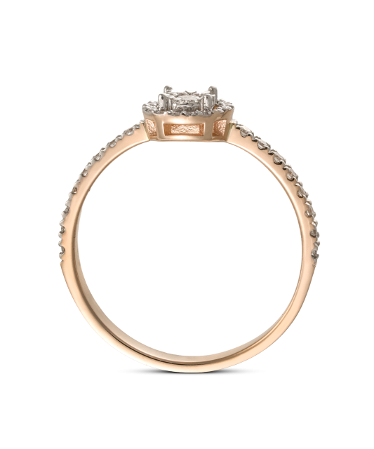 Gold ring with diamonds