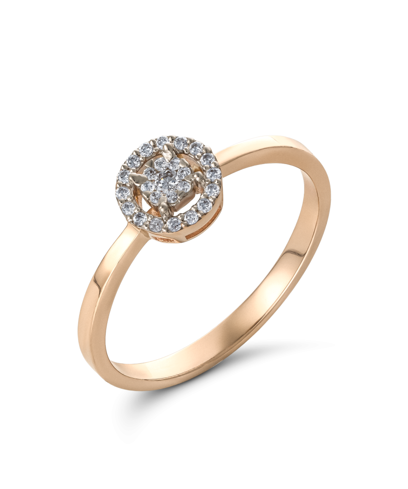 Gold ring with diamonds