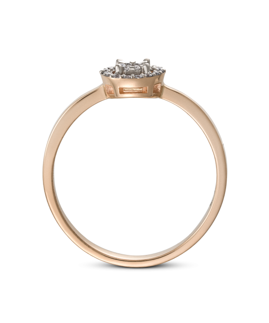 Gold ring with diamonds