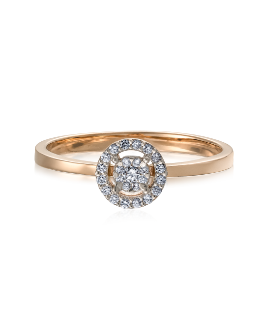 Gold ring with diamonds