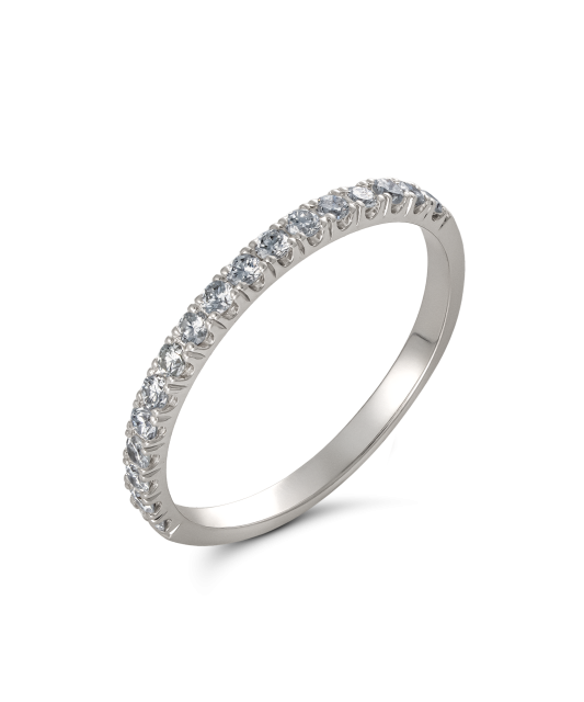 White gold ring with diamonds