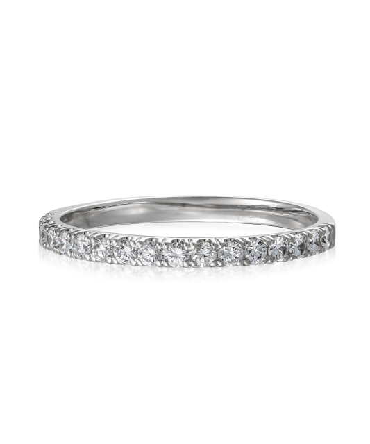 White gold ring with diamonds