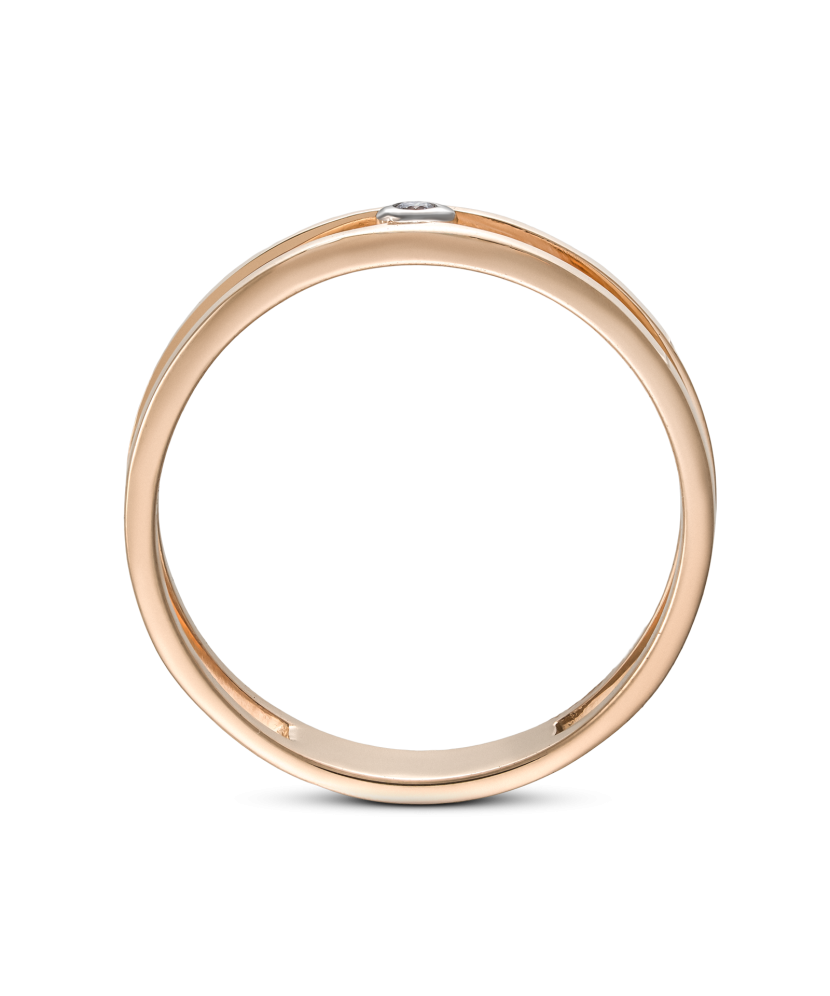 Kultasormus timantilla