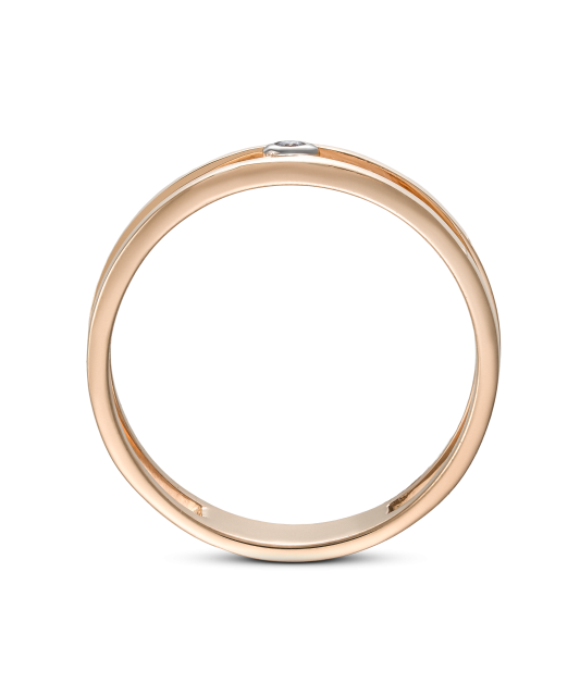 Gold ring with diamonds