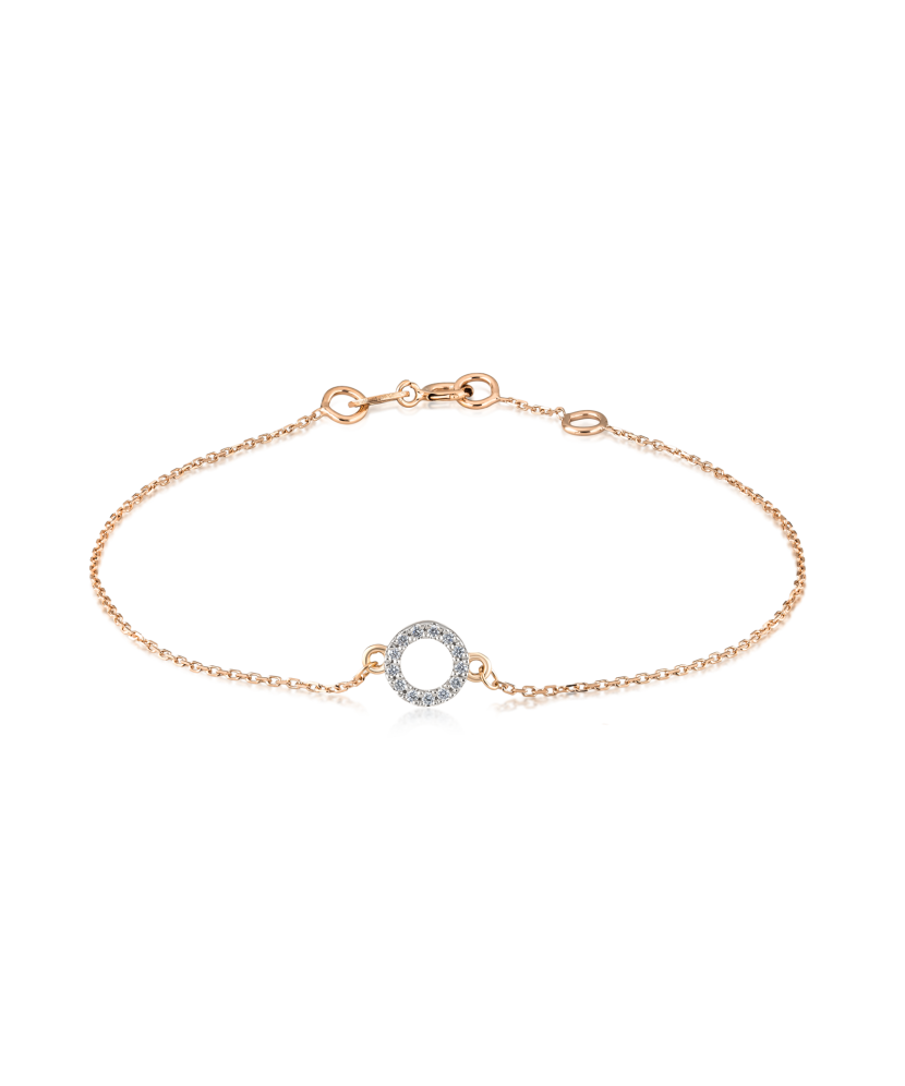 Gold bracelet with diamonds