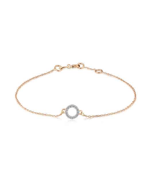Gold bracelet with diamonds