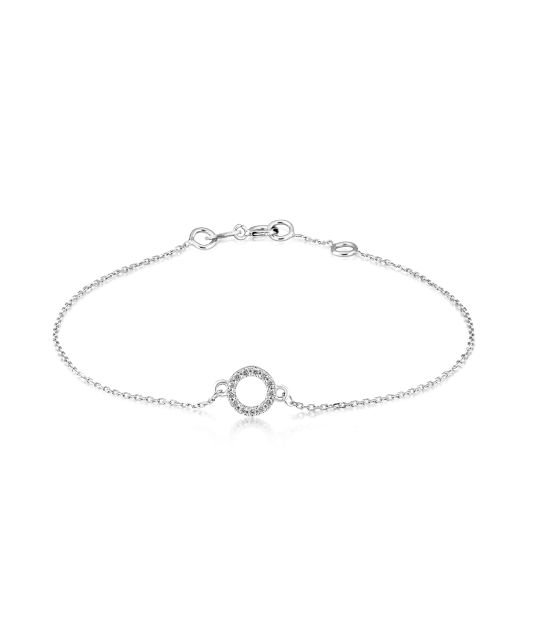 White gold bracelet with diamonds