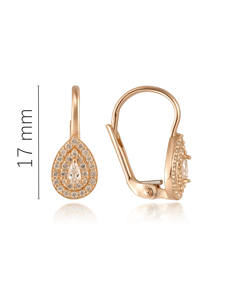 Kultaiset korvakorut zirkoneilla