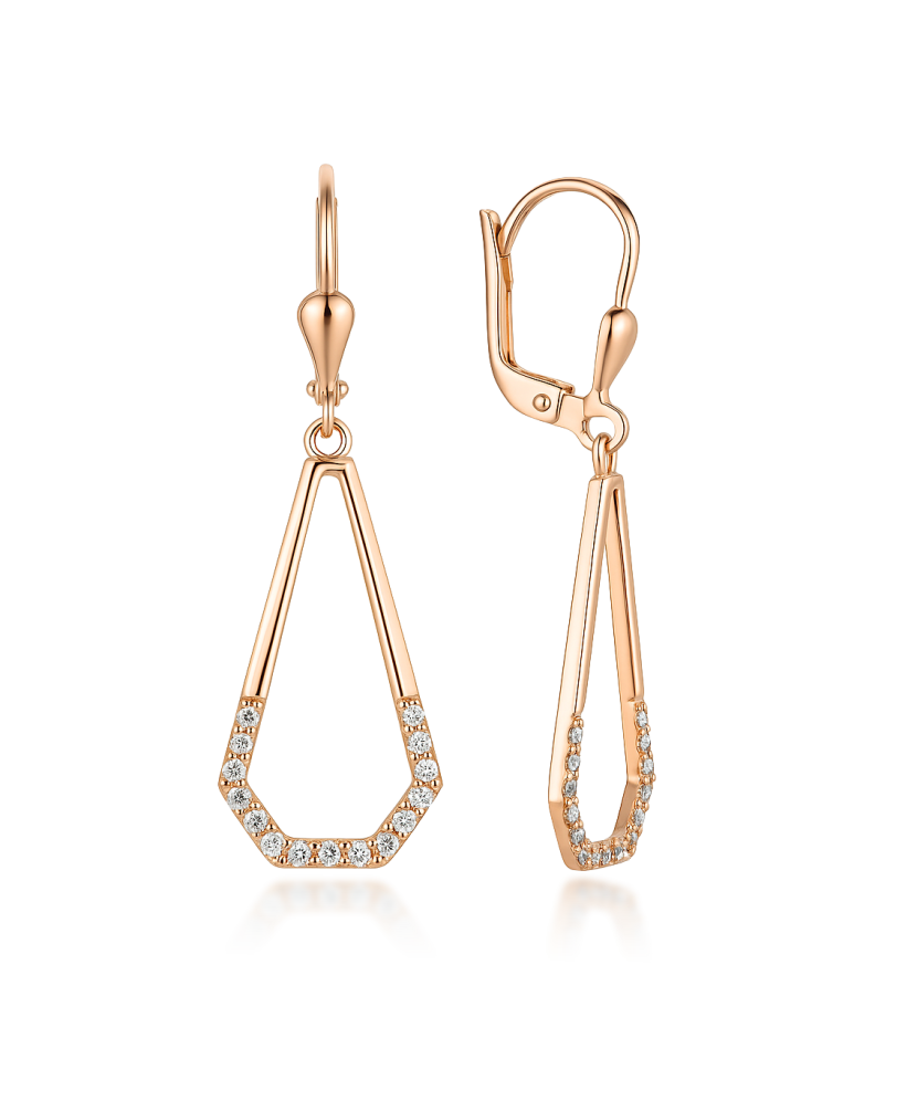 Kultaiset korvakorut zirkoneilla