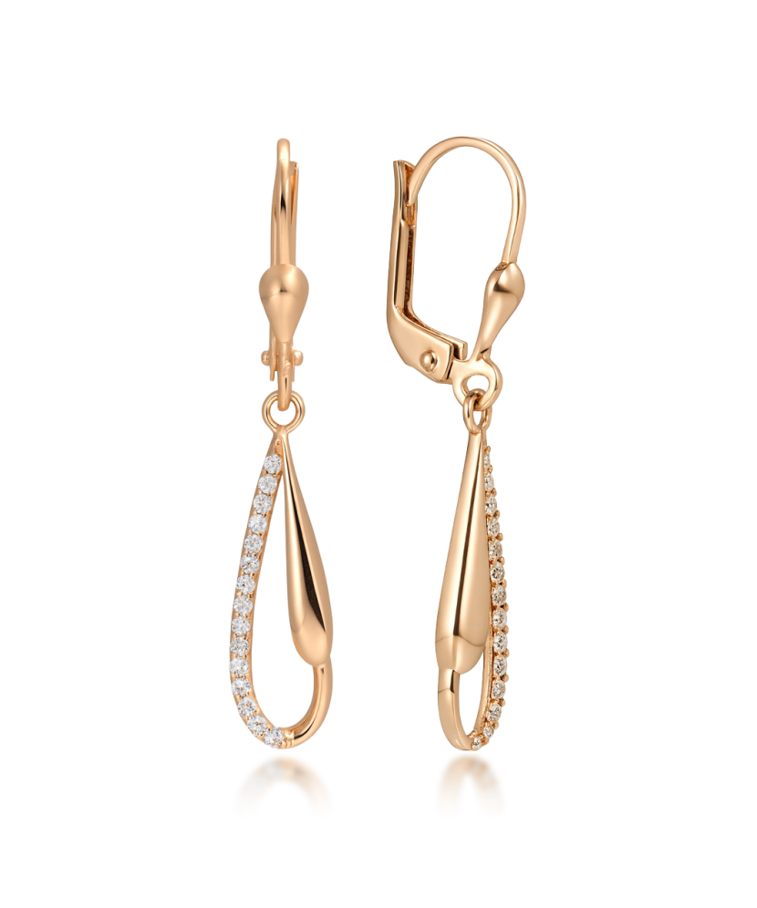 Kultaiset korvakorut zirkoneilla