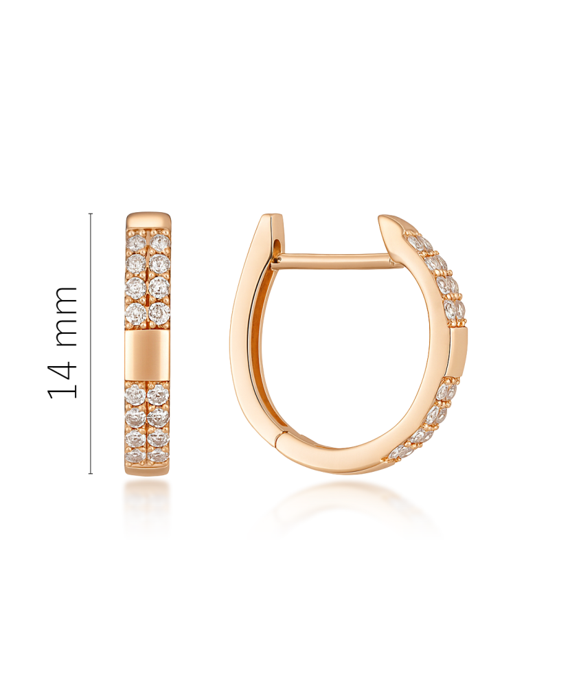 Kultaiset korvakorut zirkoneilla