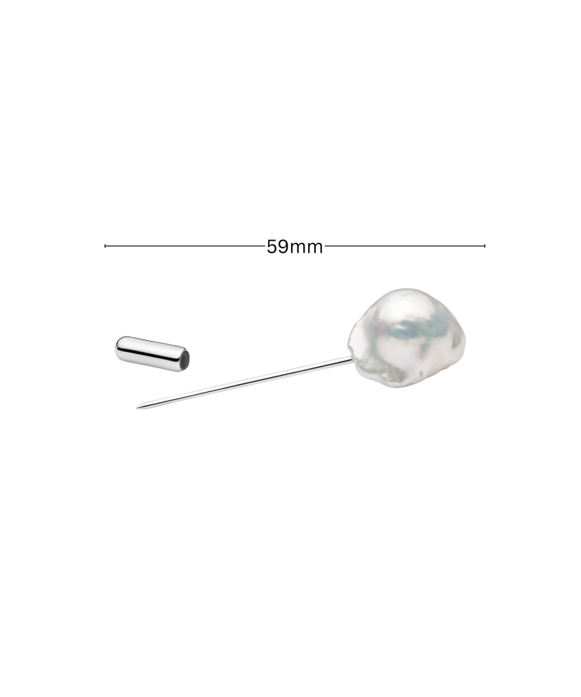 Sterling Silver brooch with Kasumi pearl
