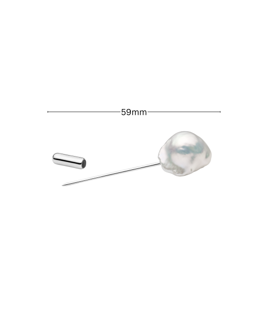 Sterling Silver brooch with Kasumi pearl