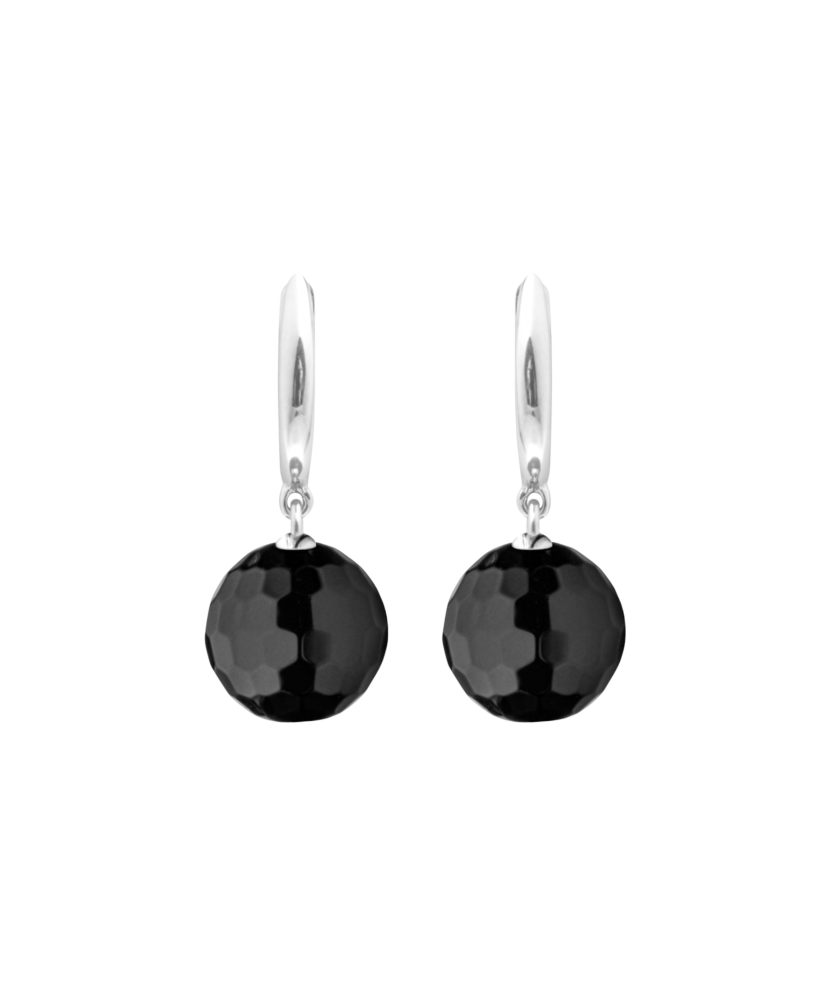 Sterling silver earrings with onyx