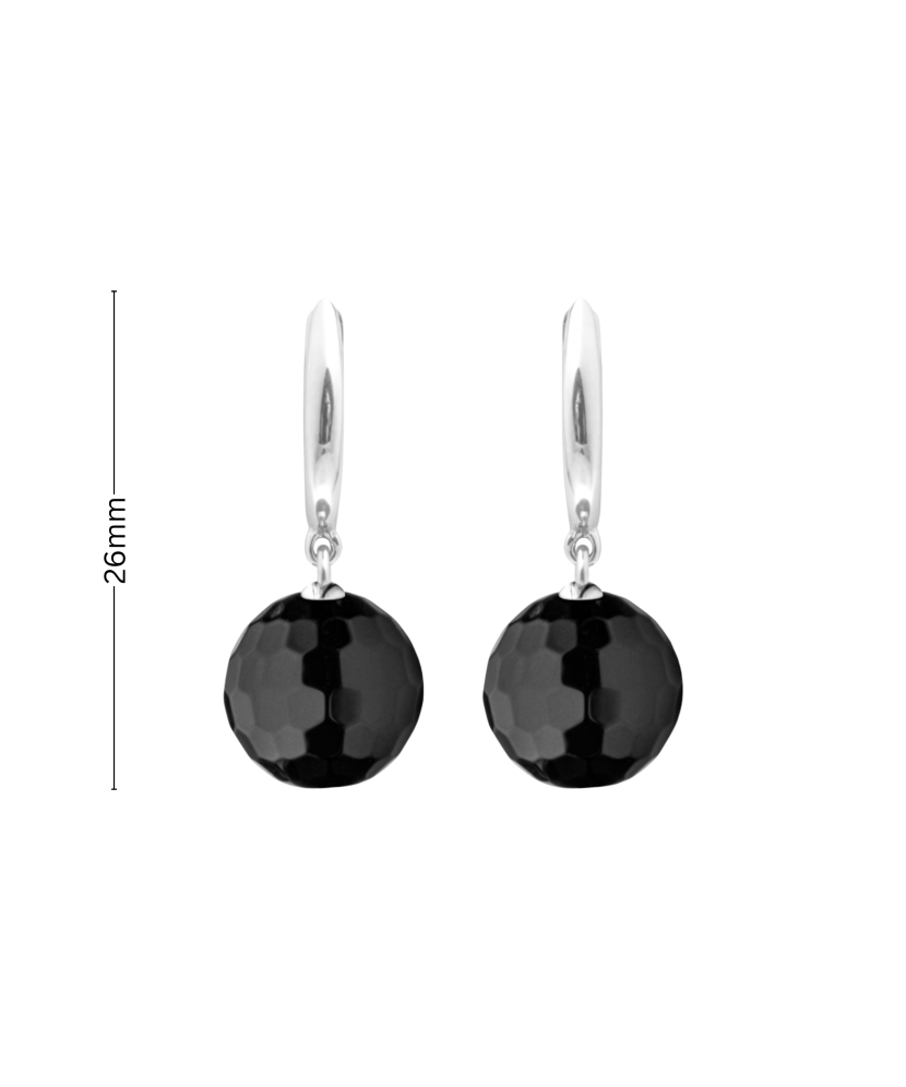 Sterling silver earrings with onyx