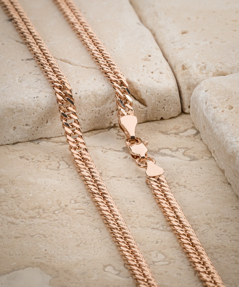 Gold chain "Curb" 4.2mm