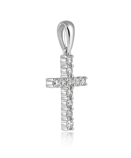 White gold pendant with diamonds "Cross"