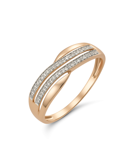 Gold ring with diamonds