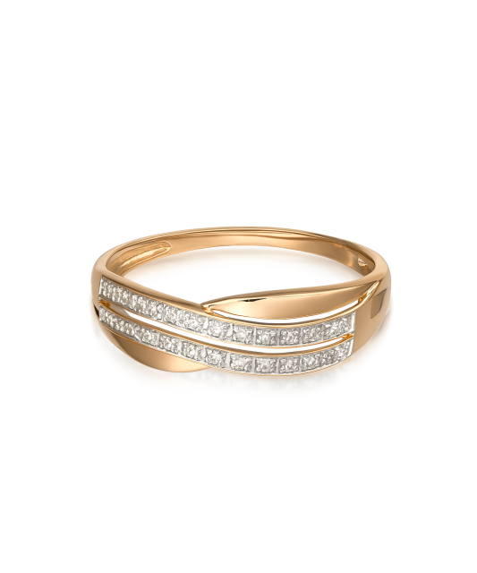 Gold ring with diamonds
