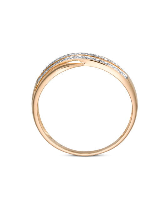 Gold ring with diamonds