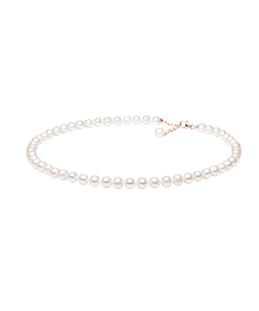 Pearl necklaces with silver gilt