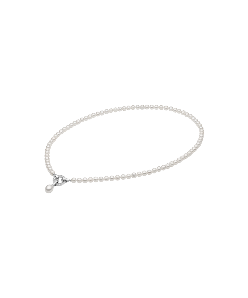 Helmikaulakoru hopealla ja zirkoniumriipus