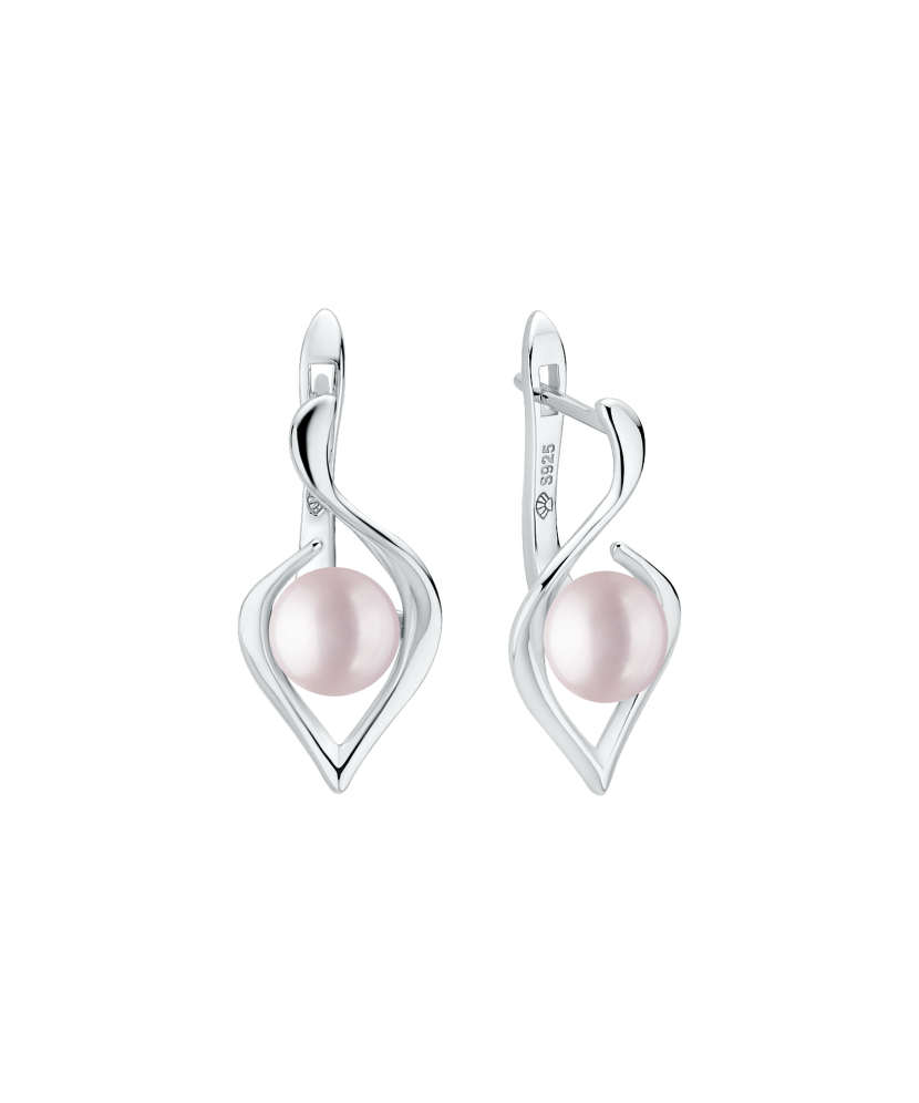 Sterling silver earrings with pearls