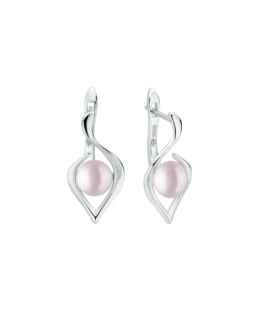 Sterling silver earrings with pearls