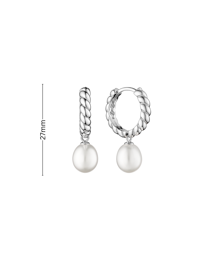 Sterling silver earrings with pearls