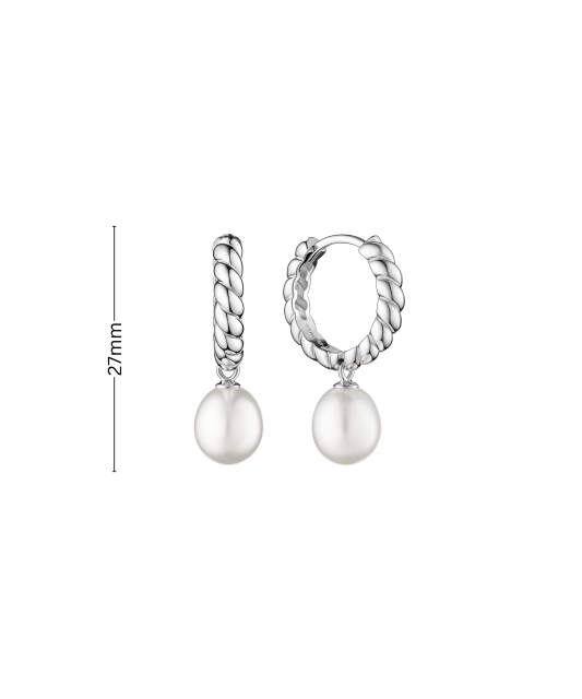 Sterling silver earrings with pearls