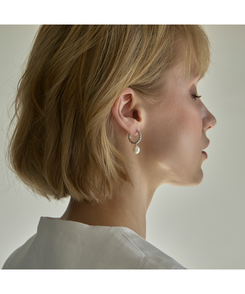 Sterling silver earrings with pearls