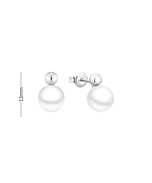 Sterling silver earrings with pearls