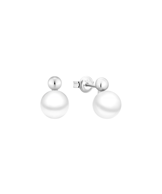Sterling silver earrings with pearls