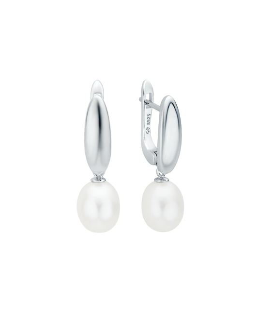 Sterling silver earrings with pearls