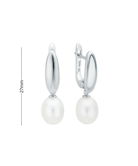 Sterling silver earrings with pearls