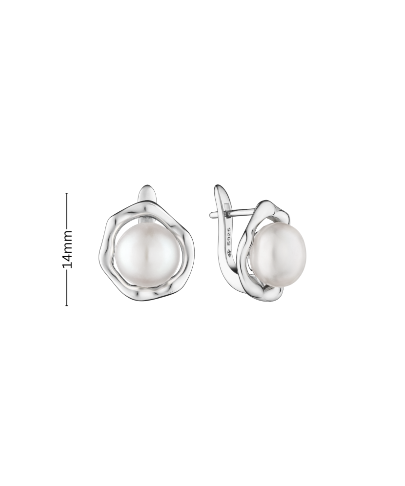 Sterling silver earrings with pearls