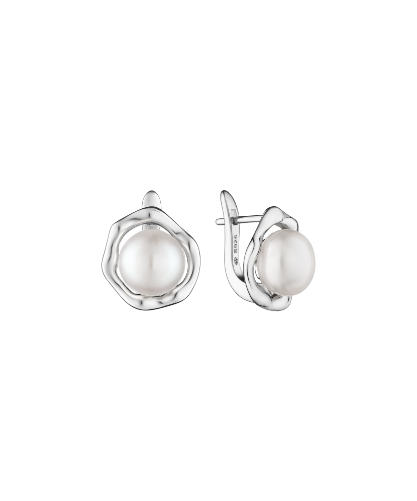 Sterling silver earrings with pearls
