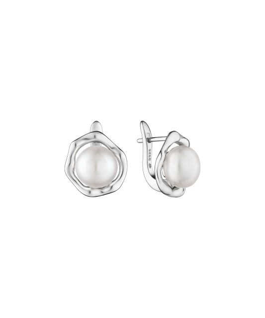 Sterling silver earrings with pearls