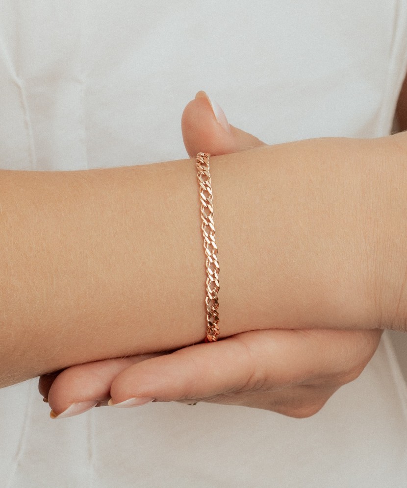 Gold bracelet "Rombo" 4.2mm