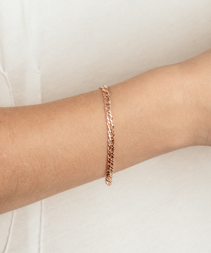 Gold bracelet "Rombo" 4.2mm