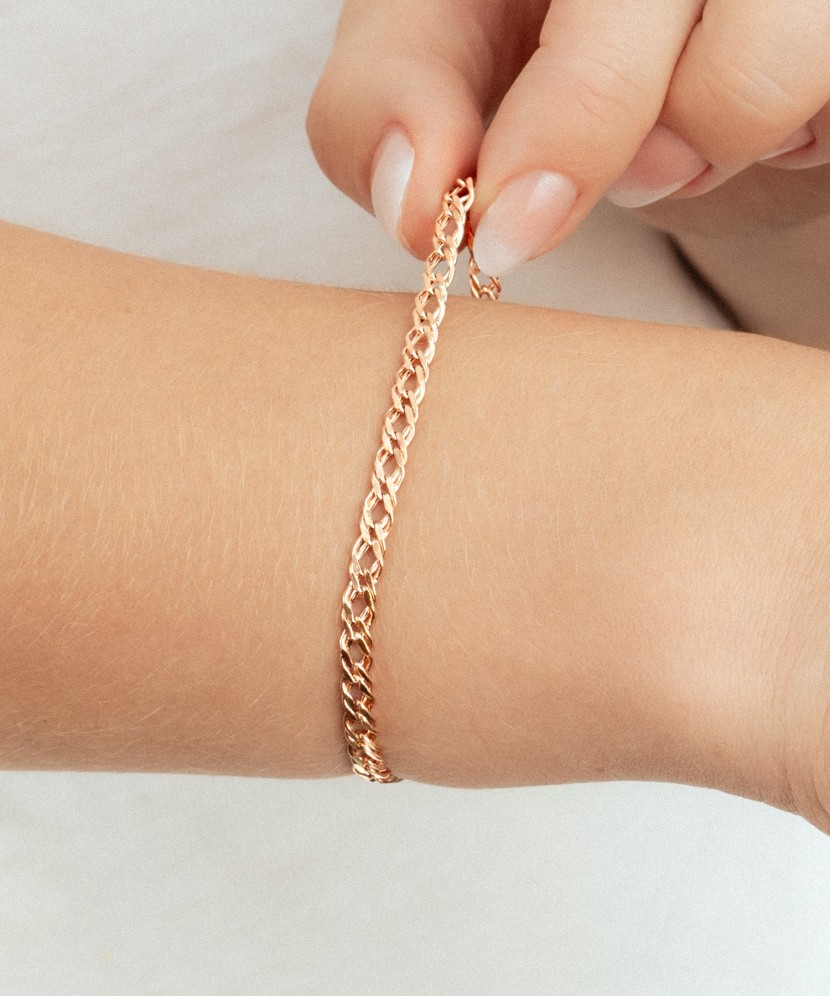 Gold bracelet "Rombo" 4.2mm