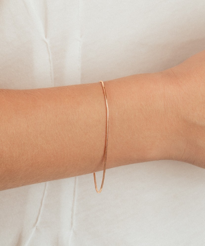 Gold bracelet "Snake" 1.1mm