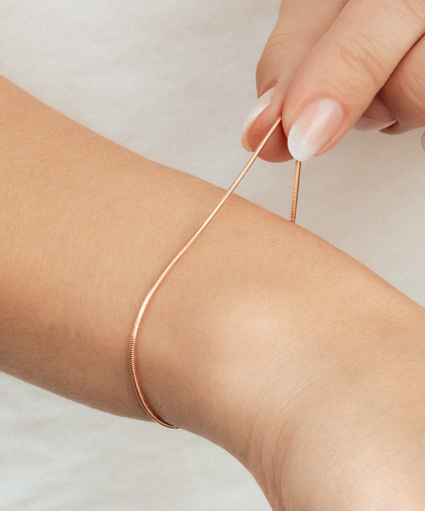 Gold bracelet "Snake" 1.1mm