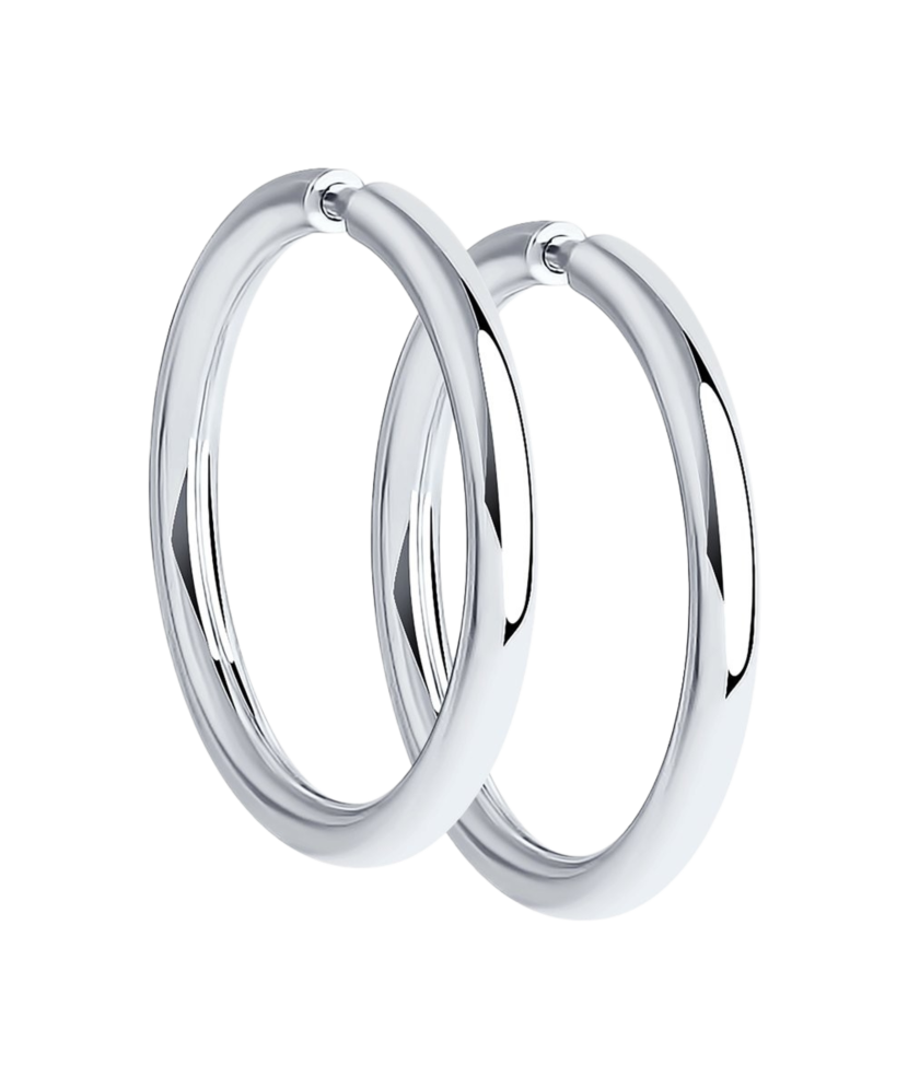 Sterling silver hoop earrings  10mm