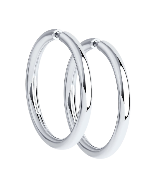 Sterling silver hoop earrings  10mm